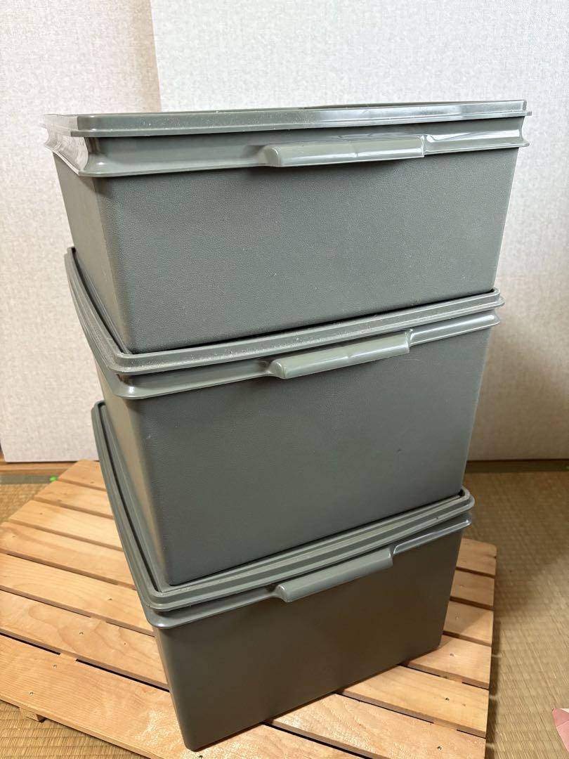 【中古品】タッパーウェア　ディープスーパーケース　スーパーケース　3点セット