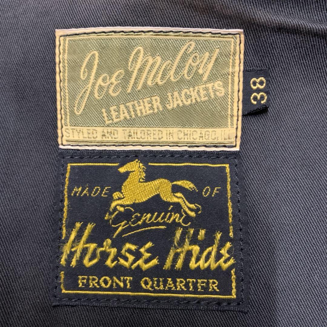 JOE McCOY Horse hide シングル レザー 馬革 スカル 30s