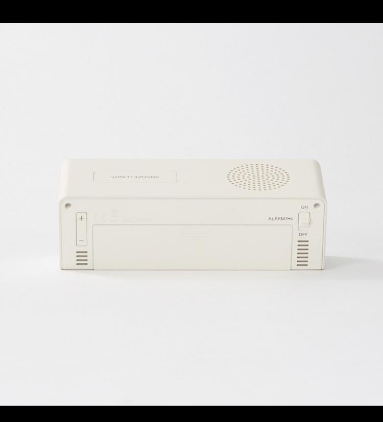 新品★無印良品★デジタル電波時計 置時計 ¢♯☆目覚まし白 √∩☆♭★☆★◆★