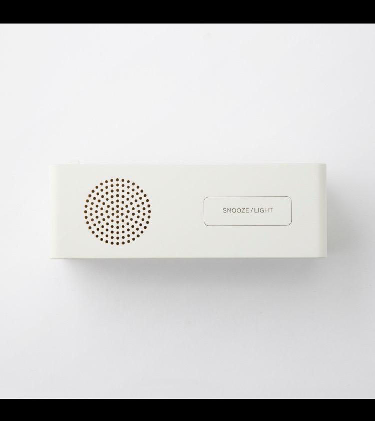 新品★無印良品★デジタル電波時計 置時計 ¢♯☆目覚まし白 √∩☆♭★☆★◆★