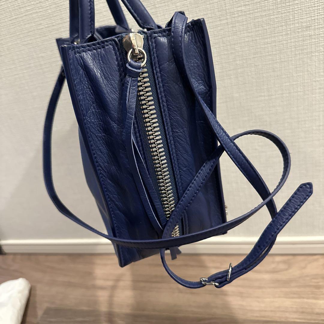 【美品】バレンシアガ ハンドバッグ ショルダーバッグ 紺