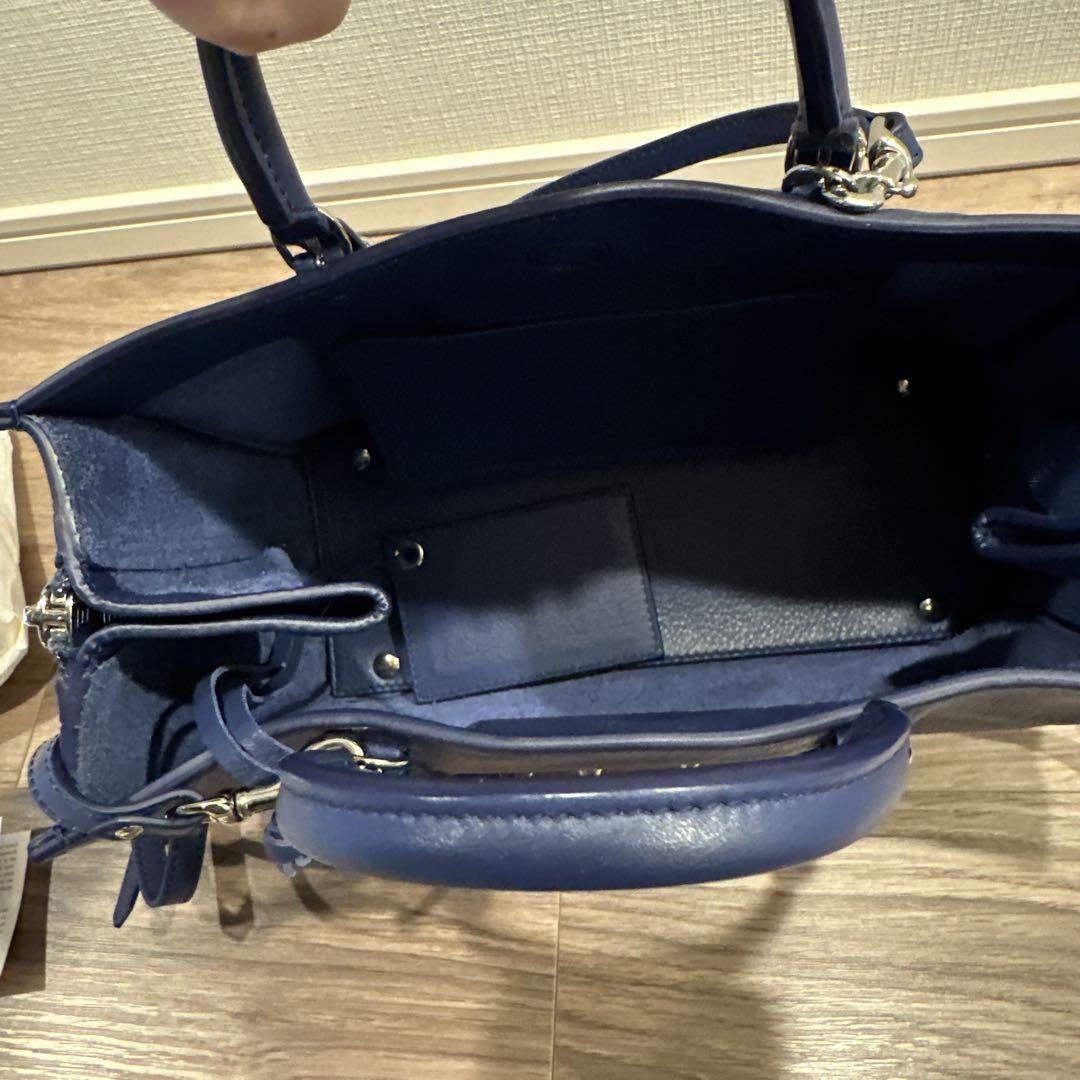 【美品】バレンシアガ ハンドバッグ ショルダーバッグ 紺
