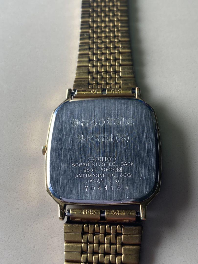 2412❣️ SEIKO セイコー ゴールド ステンレス　ゴールド　スクエア