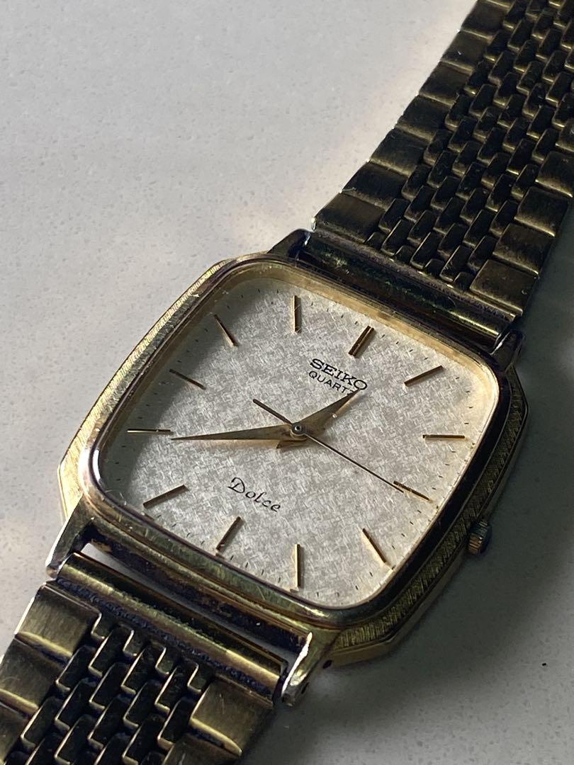 2412❣️ SEIKO セイコー ゴールド ステンレス　ゴールド　スクエア
