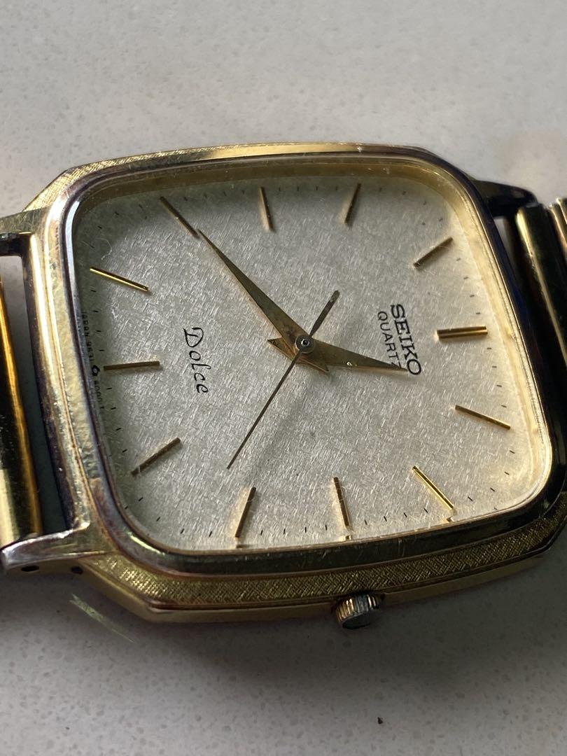 2412❣️ SEIKO セイコー ゴールド ステンレス　ゴールド　スクエア
