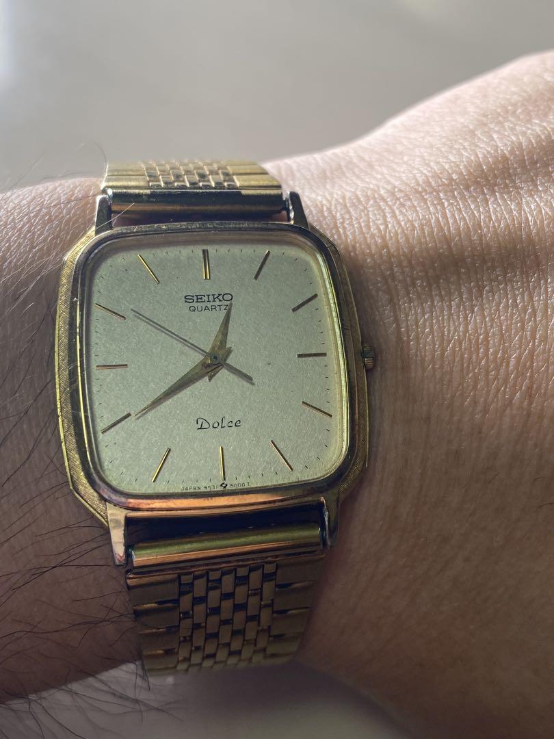 2412❣️ SEIKO セイコー ゴールド ステンレス　ゴールド　スクエア