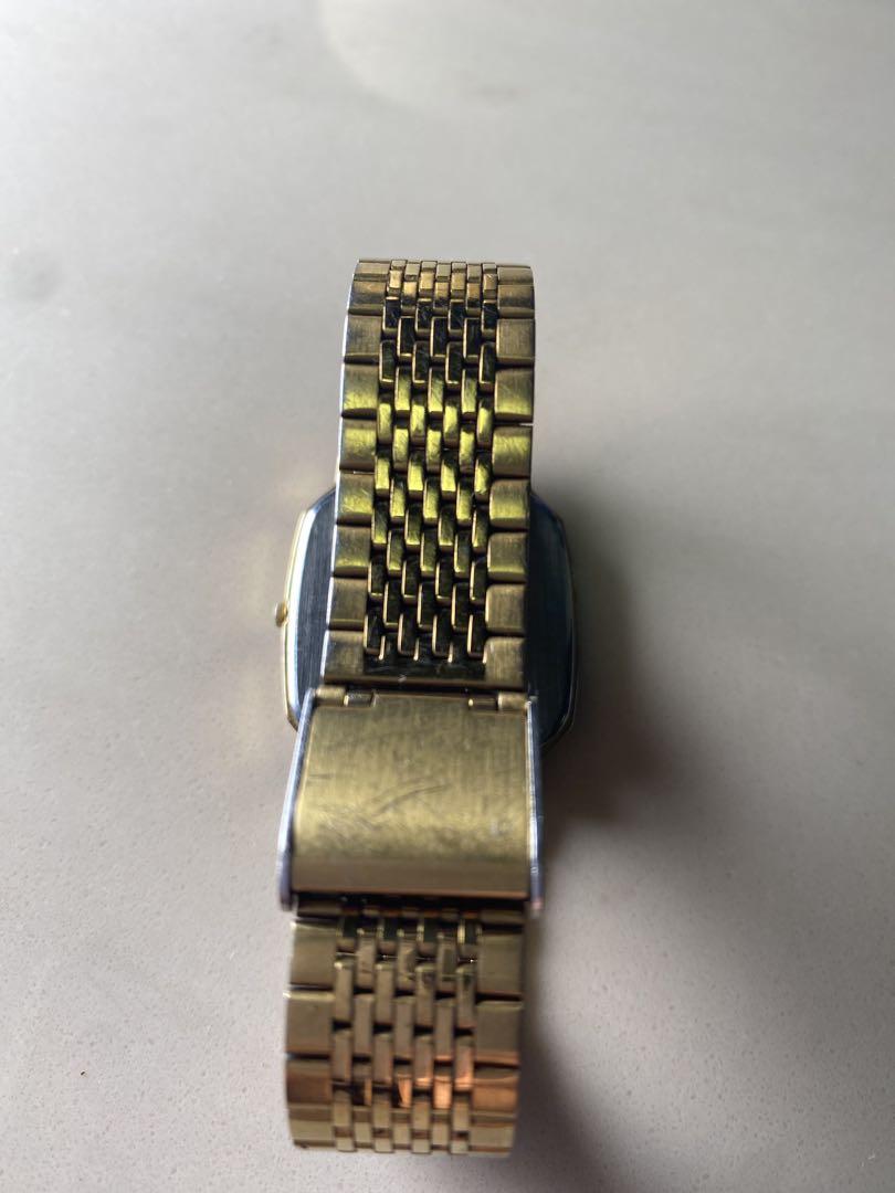 2412❣️ SEIKO セイコー ゴールド ステンレス　ゴールド　スクエア