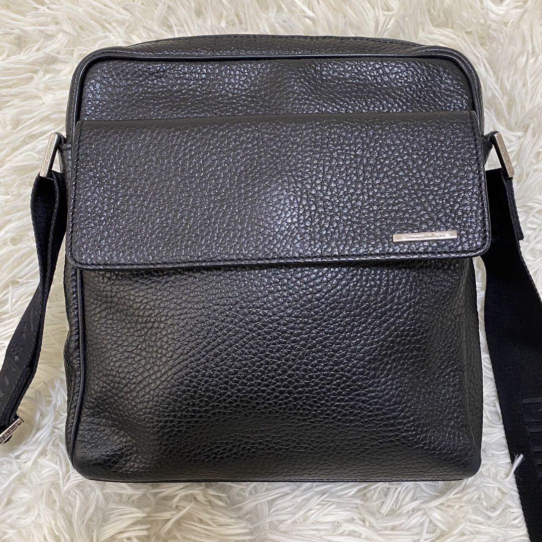 美品✨】エルメネジルド・ゼニア ショルダーバッグ ロゴベルト