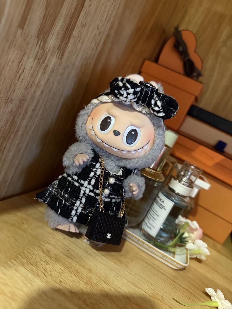 labubu 本体+ コスチューム 黒 17センチ ぬい服 着ぐるみ