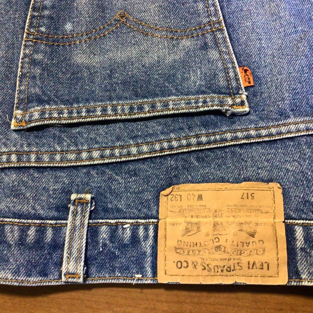 88年USA製リーバイス517 W40 股下78cm ナイロンフット釦