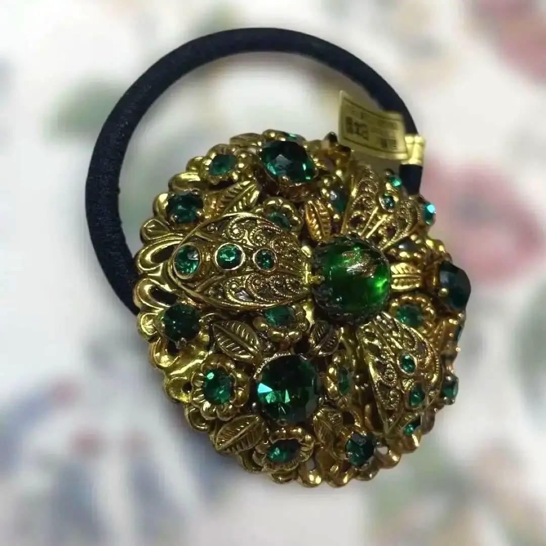 レジンヘアゴム　バイカラー　ラベンダー　ラメ　パールパープル