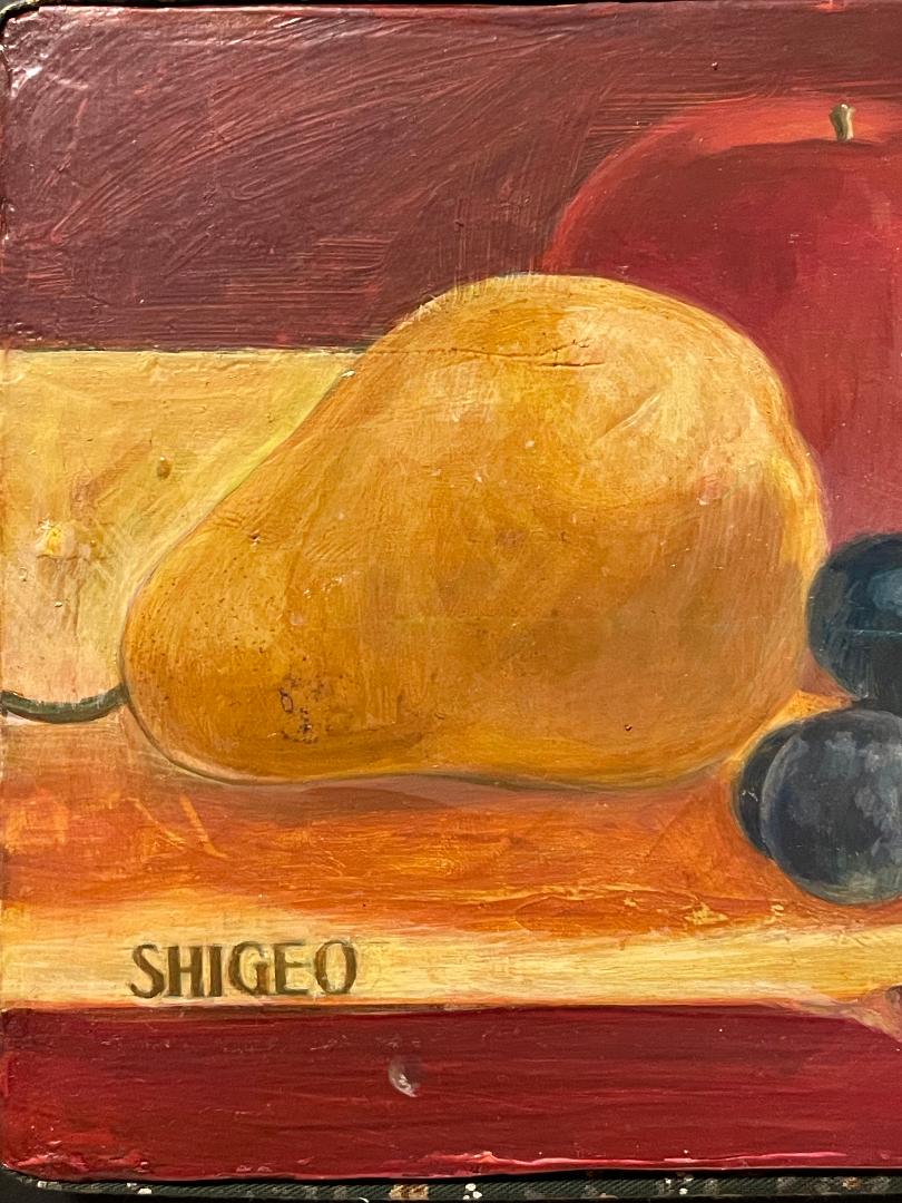 静物画 サイン有り 油彩 額装 油絵 油画 絵画 B 真作」渡辺シゲオ 静物画 油彩画 額装 サイン有り M3号 - メルカリ