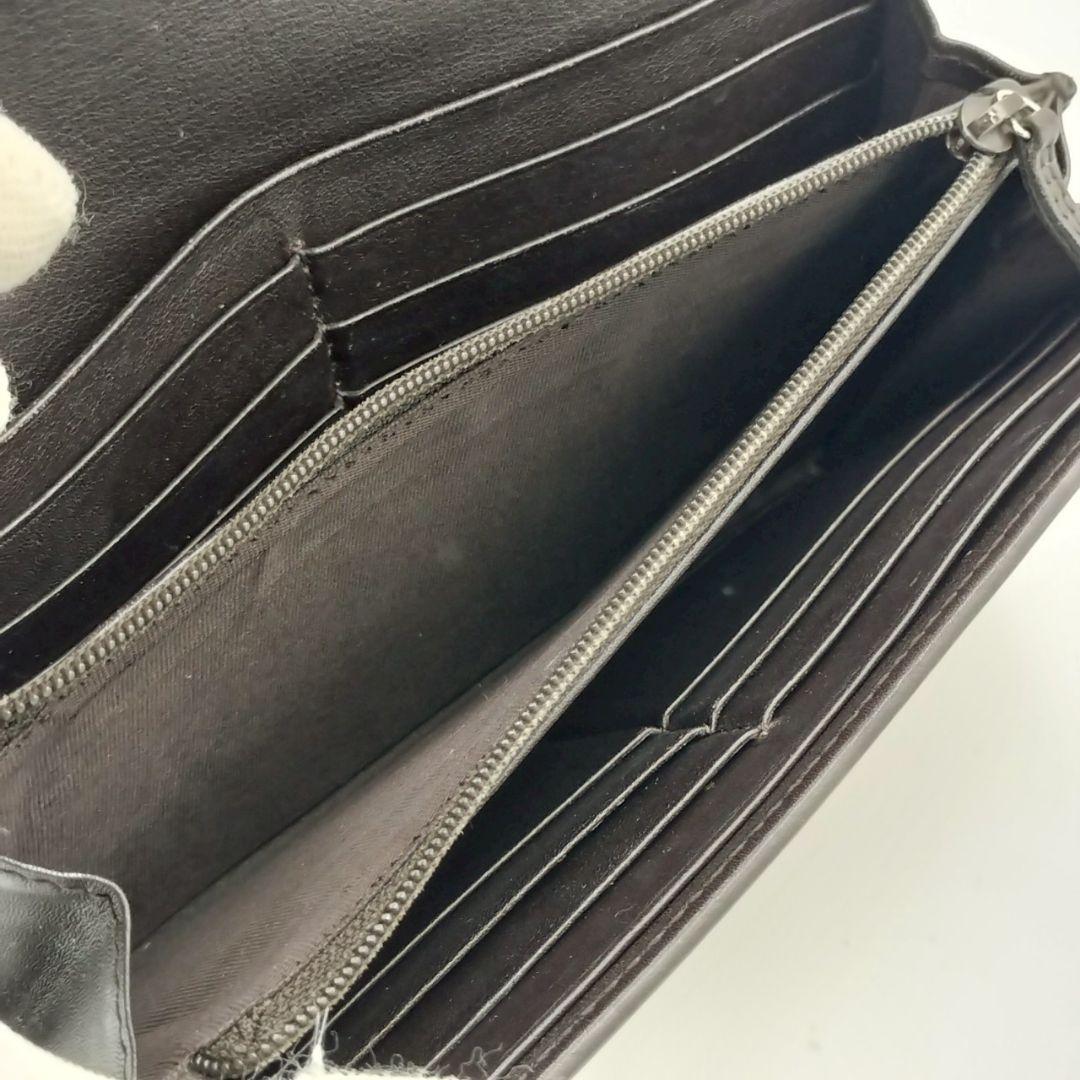 【中身美品】GUCCI グッチ GG柄 ロゴプレート 長財布