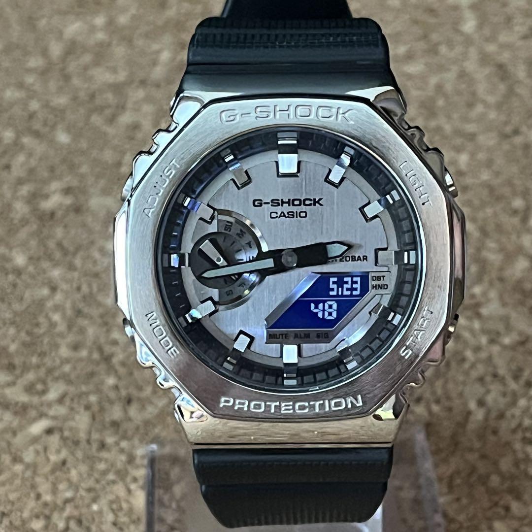 美品】カシオG-SHOCK/GMー2100ー1AJFメタル／ステンレス