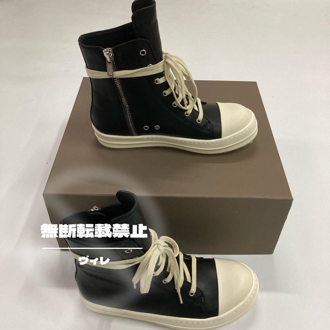 靴 Rick Owens Hi Top Sneakers Ramones 44