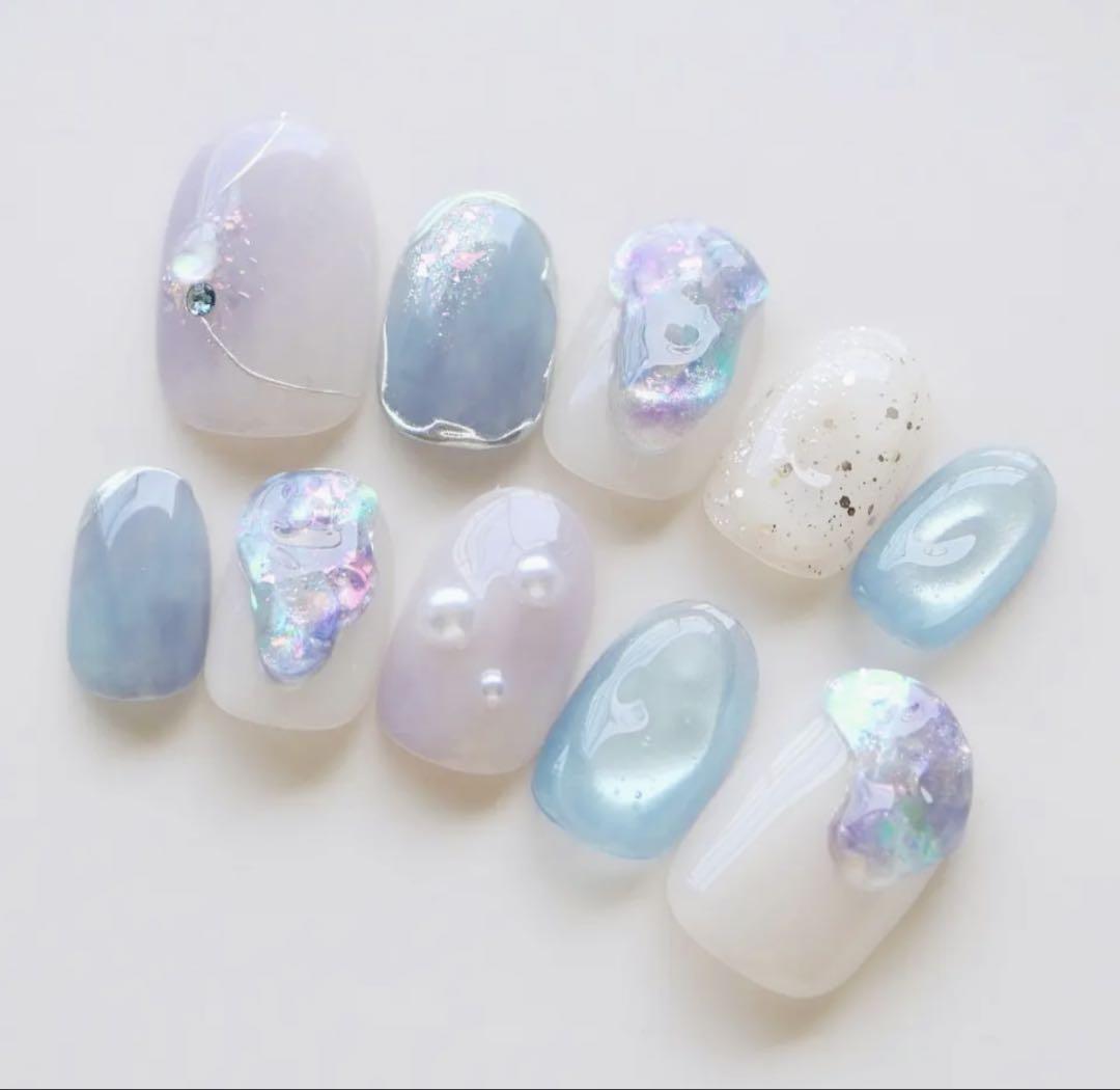 うるうる紫陽花ニュアンスnail