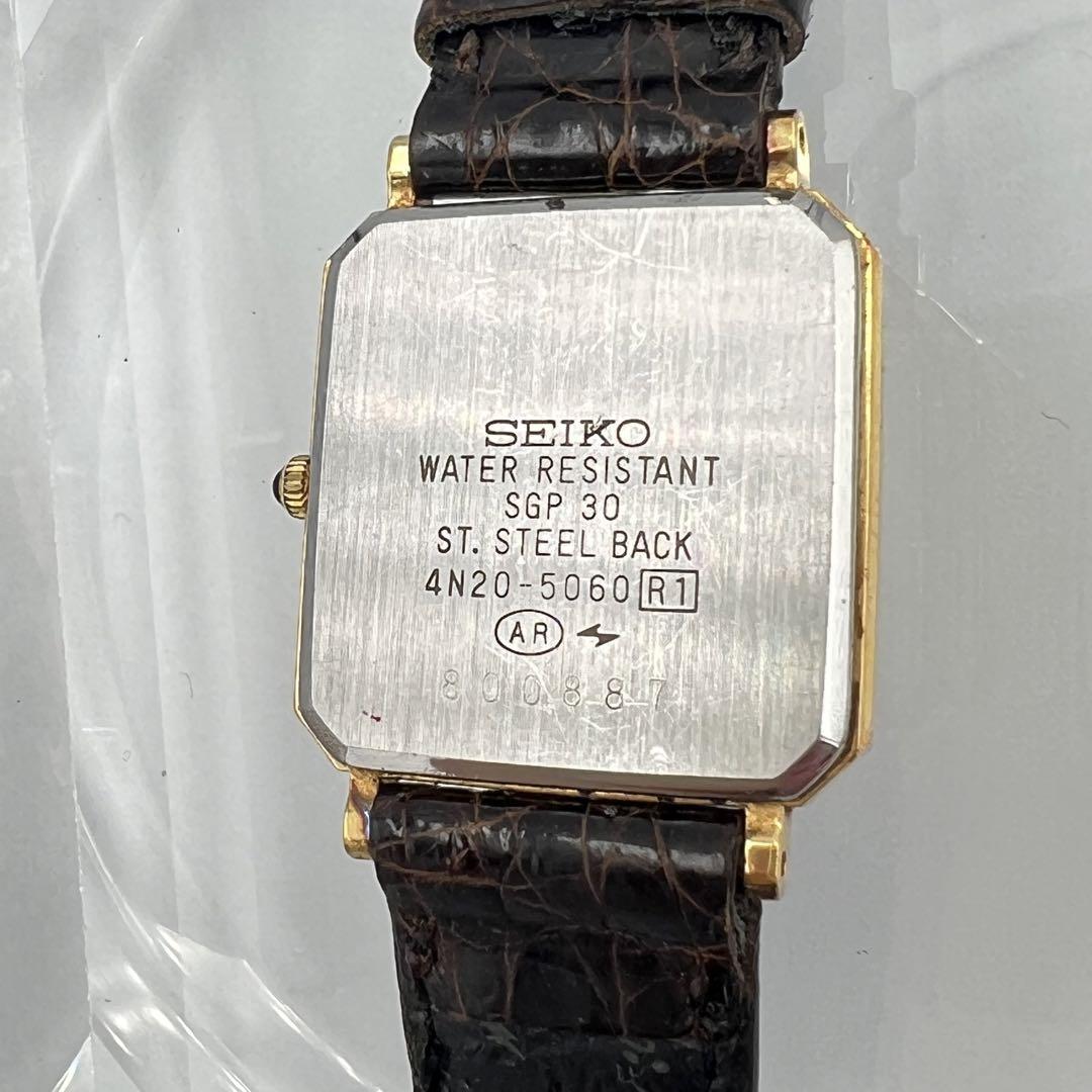 SEIKO セイコー レディース腕時計 ホワイト ゴールド ブラウン