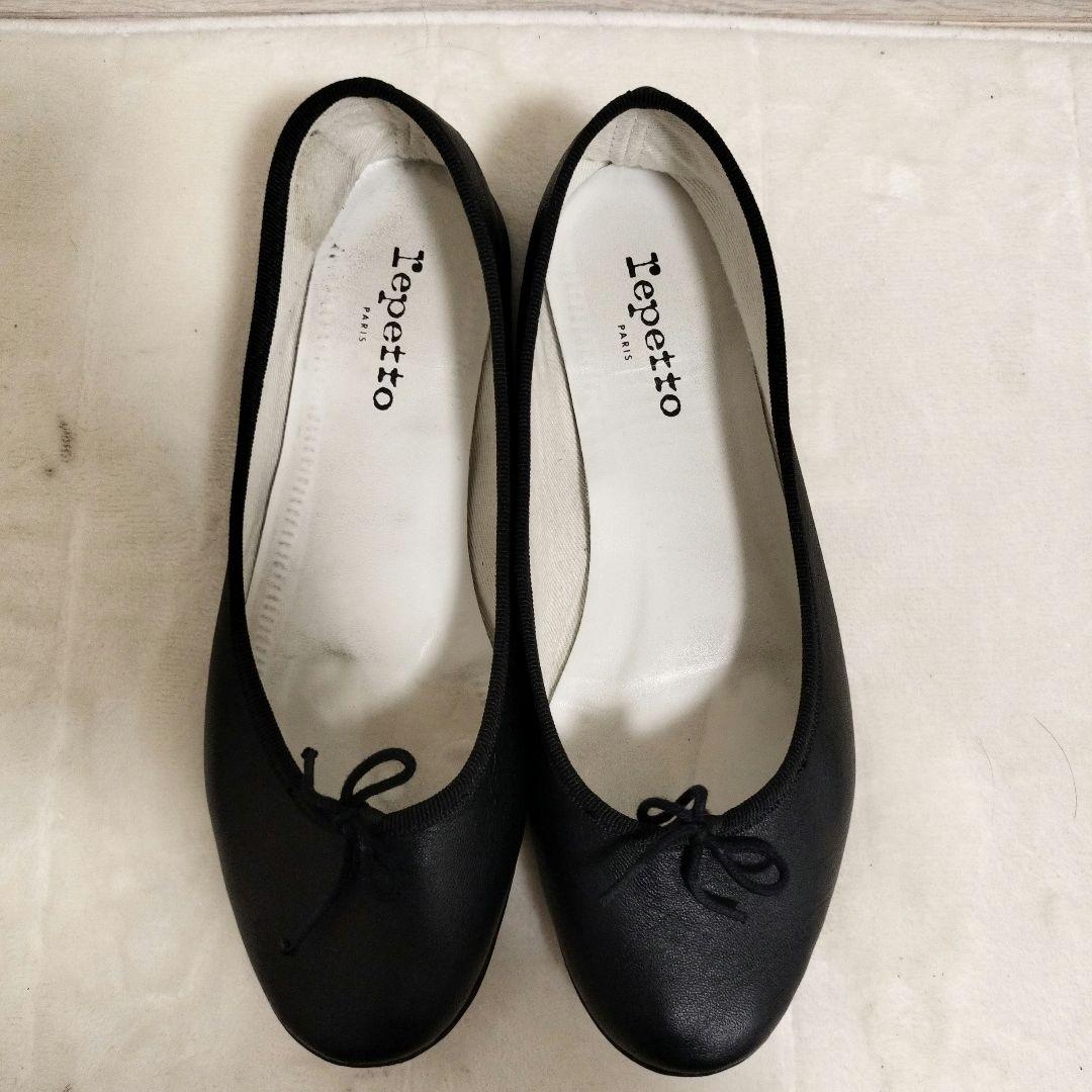 【美品】Repetto レペット バレエシューズ レザー ブラック 24.5㎝