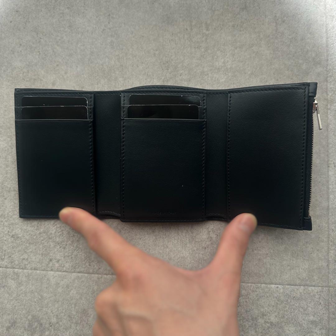 【未使用】セリーヌ CELINE 三つ折り財布 ネイビー コンパクトウォレット