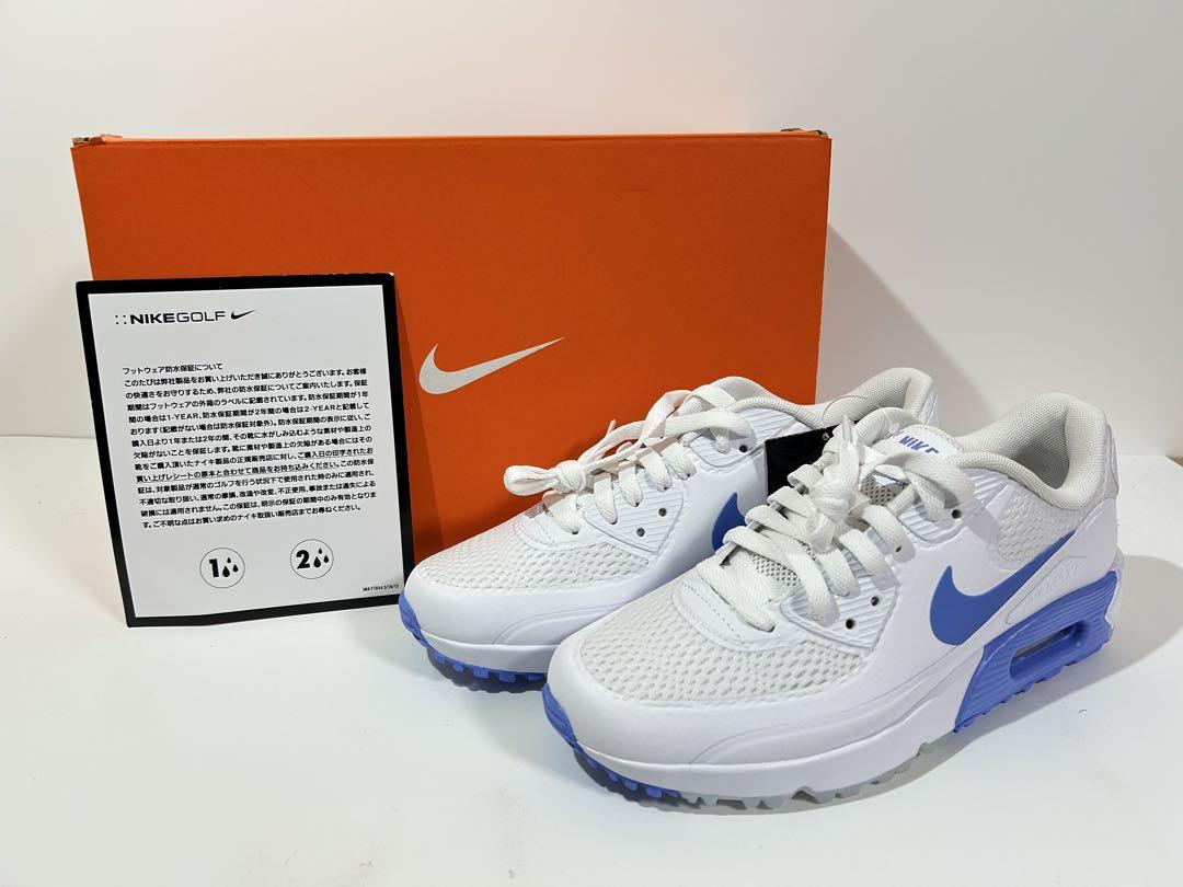 【新品】M24.5cm/W25cm NIKE エアマックス90 ゴルフシューズ