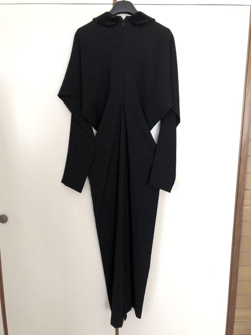 GARCONS ベロア丸襟ロングワンピース