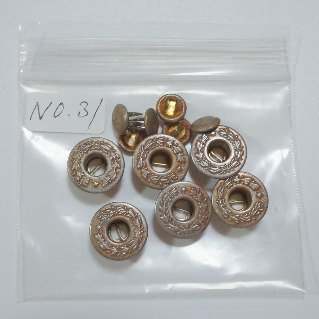 月桂樹 ドーナツボタン 大戦モデル 日本製 鉄 S字ワイヤー6個