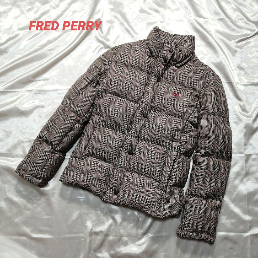 日本未発売】 【美品】フレッドペリー ダウンジャケット 千鳥格子