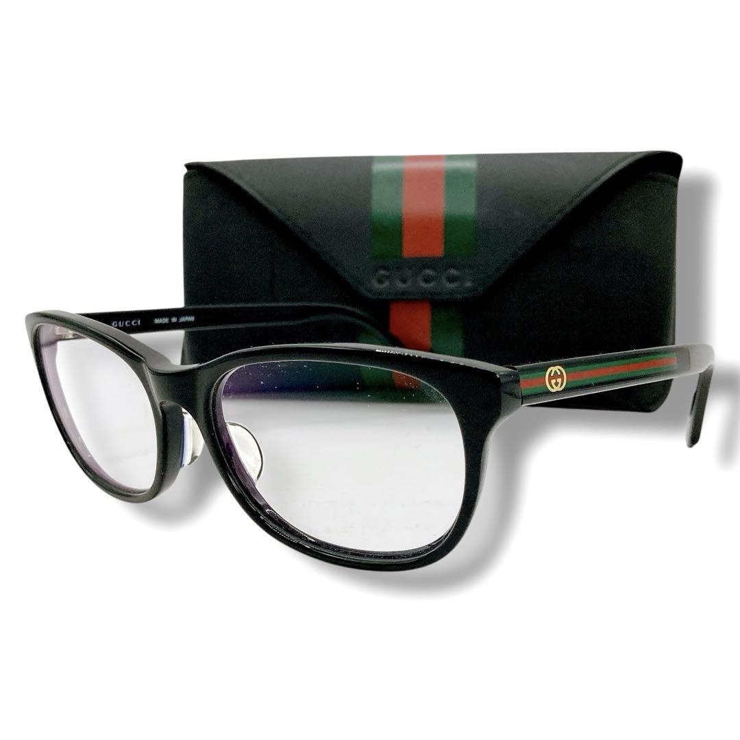 ✨美品　GUCCI シェリーラインインターロッキング　サングラス ブラック 美品✨GUCCI グッチ メガネ インターロッキング シェリーライン
