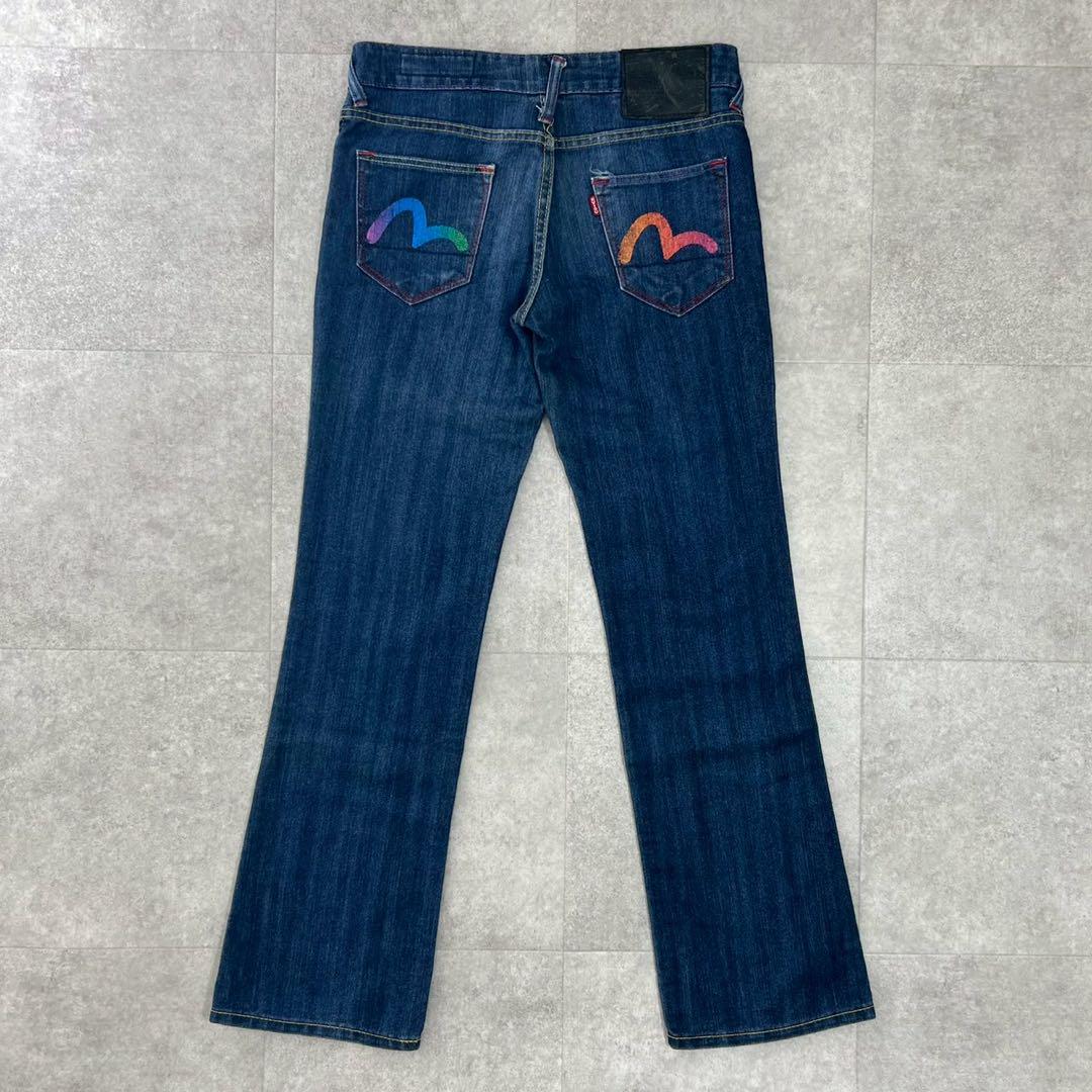 W30 エビス　エヴィス　フレア　セミフレア　デニム　カモメ　00s Y2K