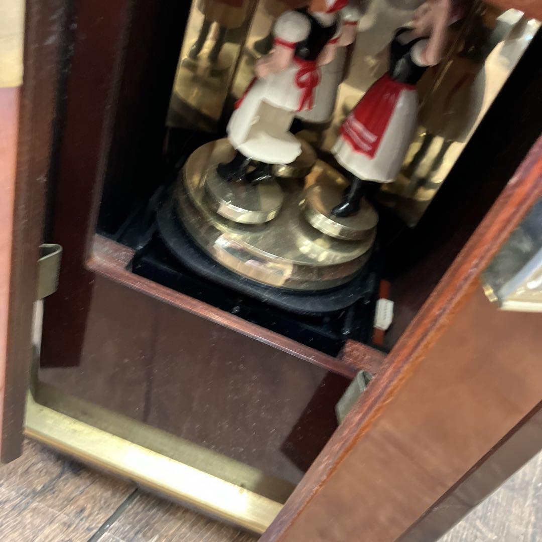 ジャンク品 ビンテージ リズム時計工業 カラクリ時計 掛け時計