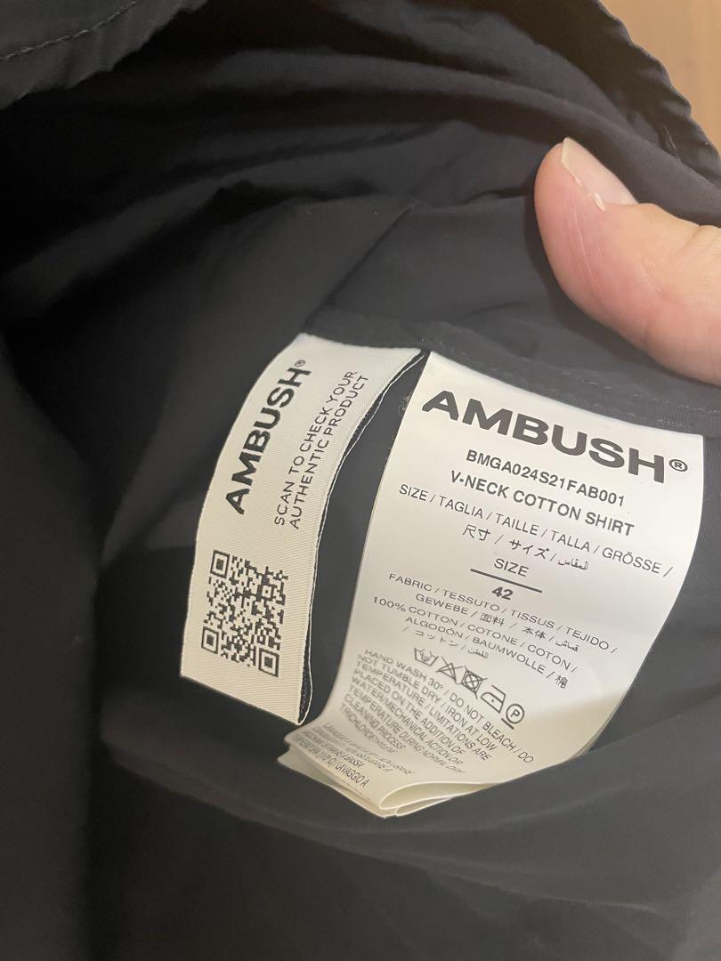 AMBUSH/アンブッシュ ダークグレー ポケット付きシャツ