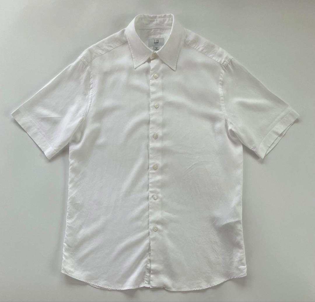 dunhhill ポルトガル製 半袖シャツ L ホワイト