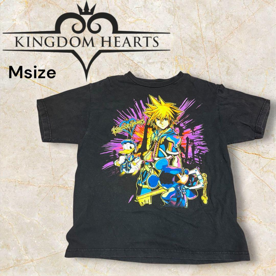 希少[KINGDOMHEARTS]キングダムハーツブラックTシャツMディズニー