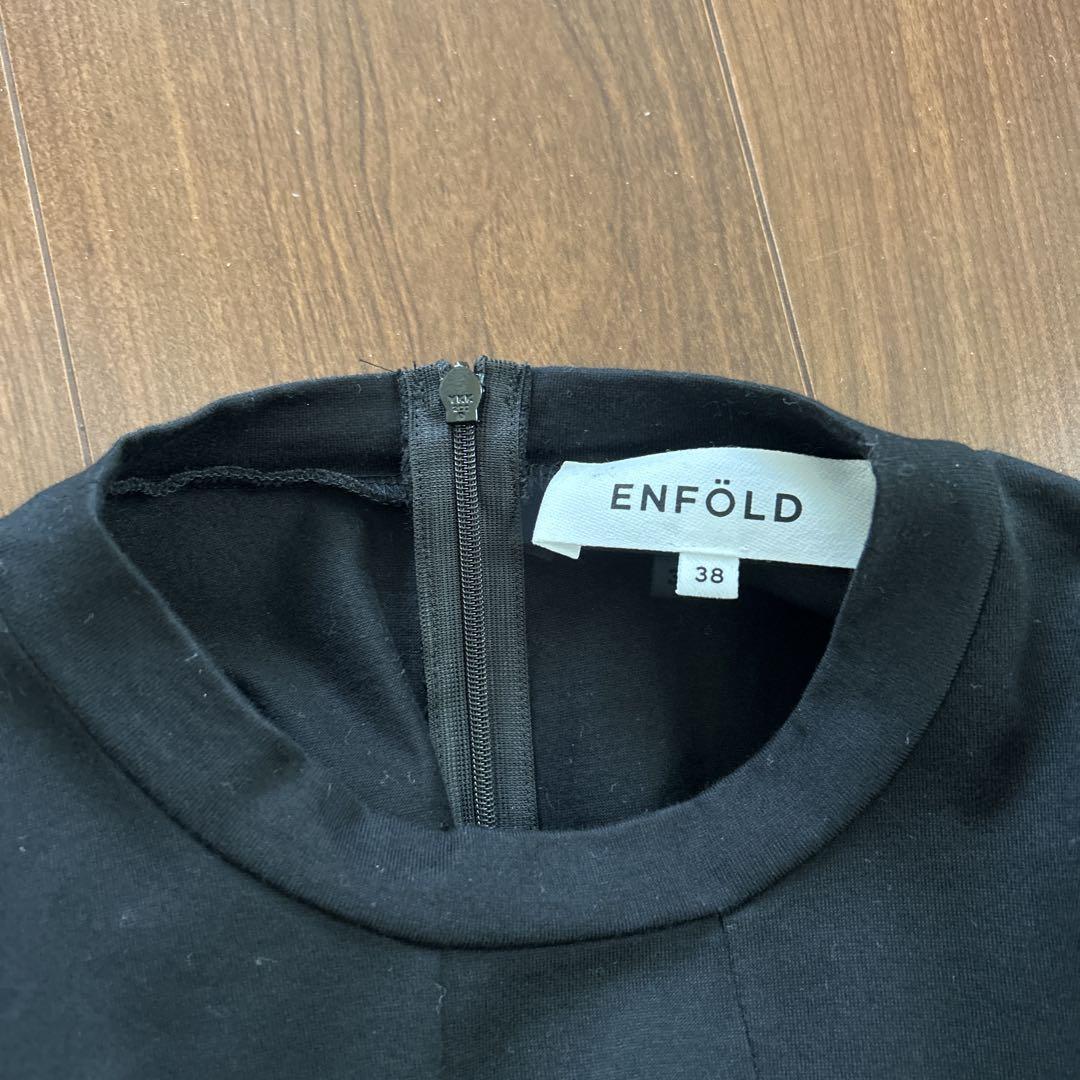 ENFOLD ブラック チュニック 半袖 38 レディース