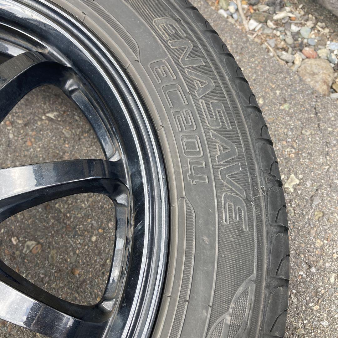 ブラック8スポークホイールセット 165/60R14