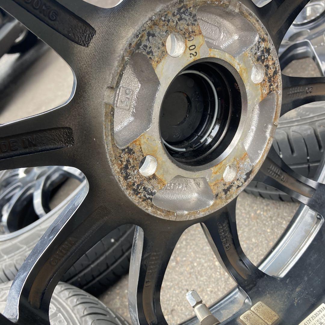 ブラック8スポークホイールセット 165/60R14