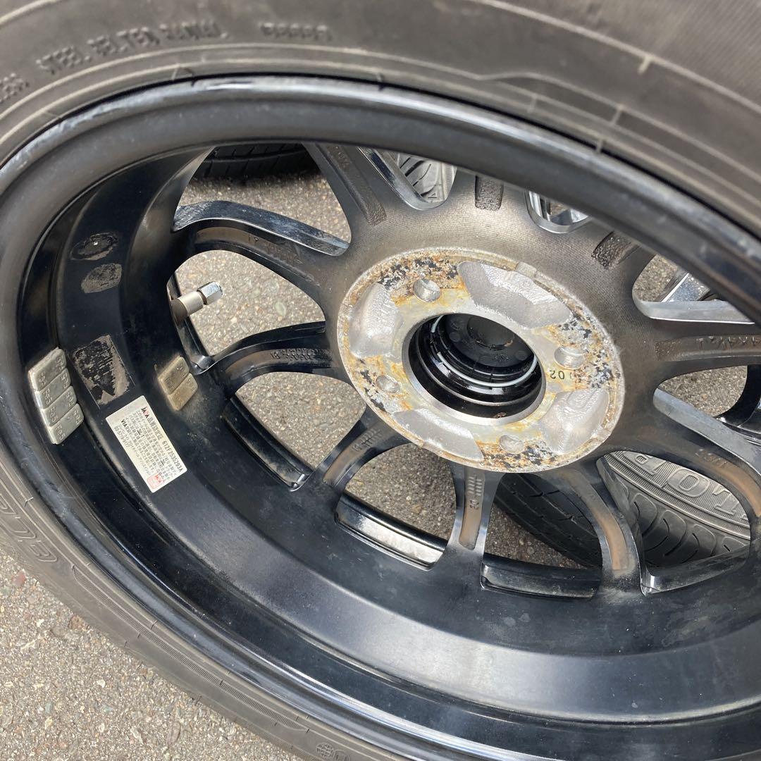 ブラック8スポークホイールセット 165/60R14
