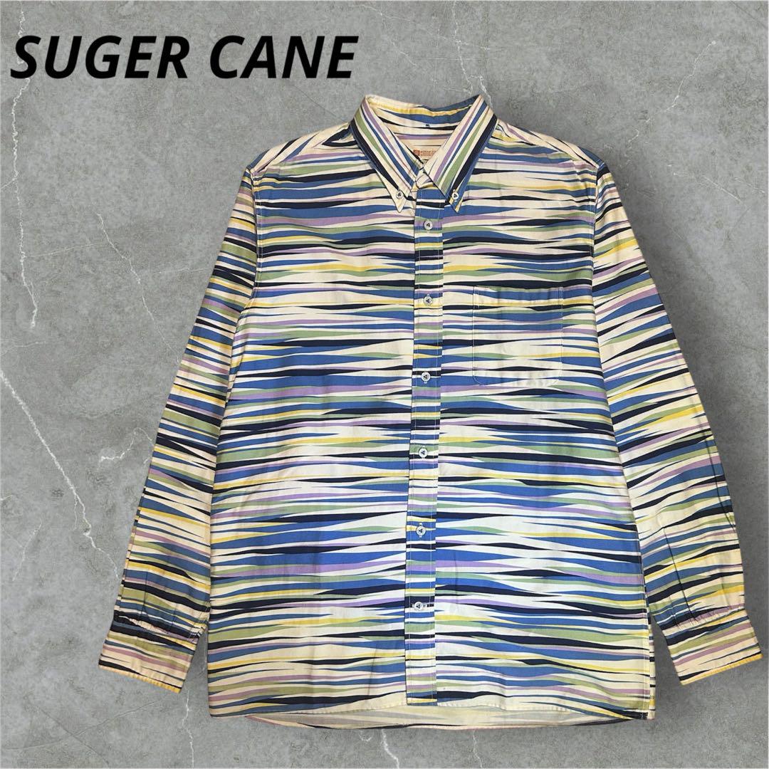 SUGER CANE シュガーケーン ネイティブ柄 ボタンダウンシャツ L