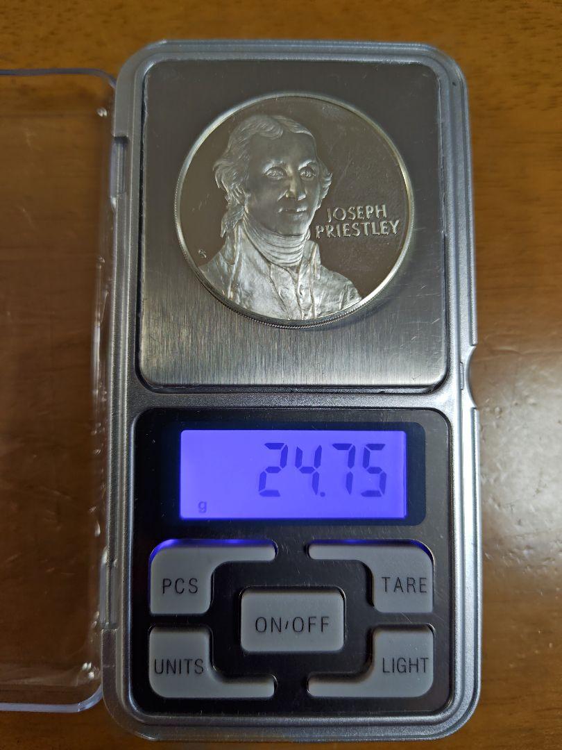 英　JOSEPH PRIESTLEY プルーフ銀メダル