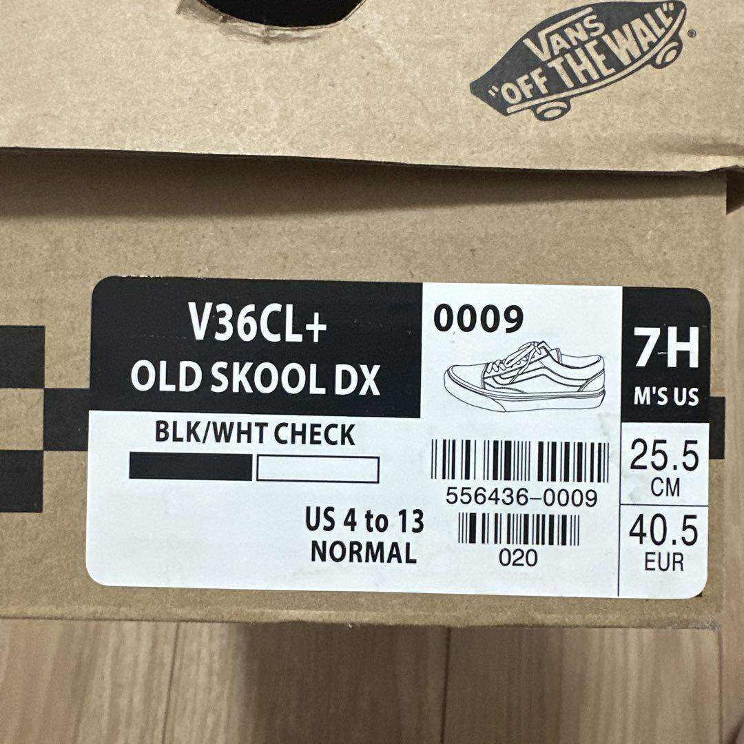 Vans Old Skool チェック柄 ブラック/ホワイト