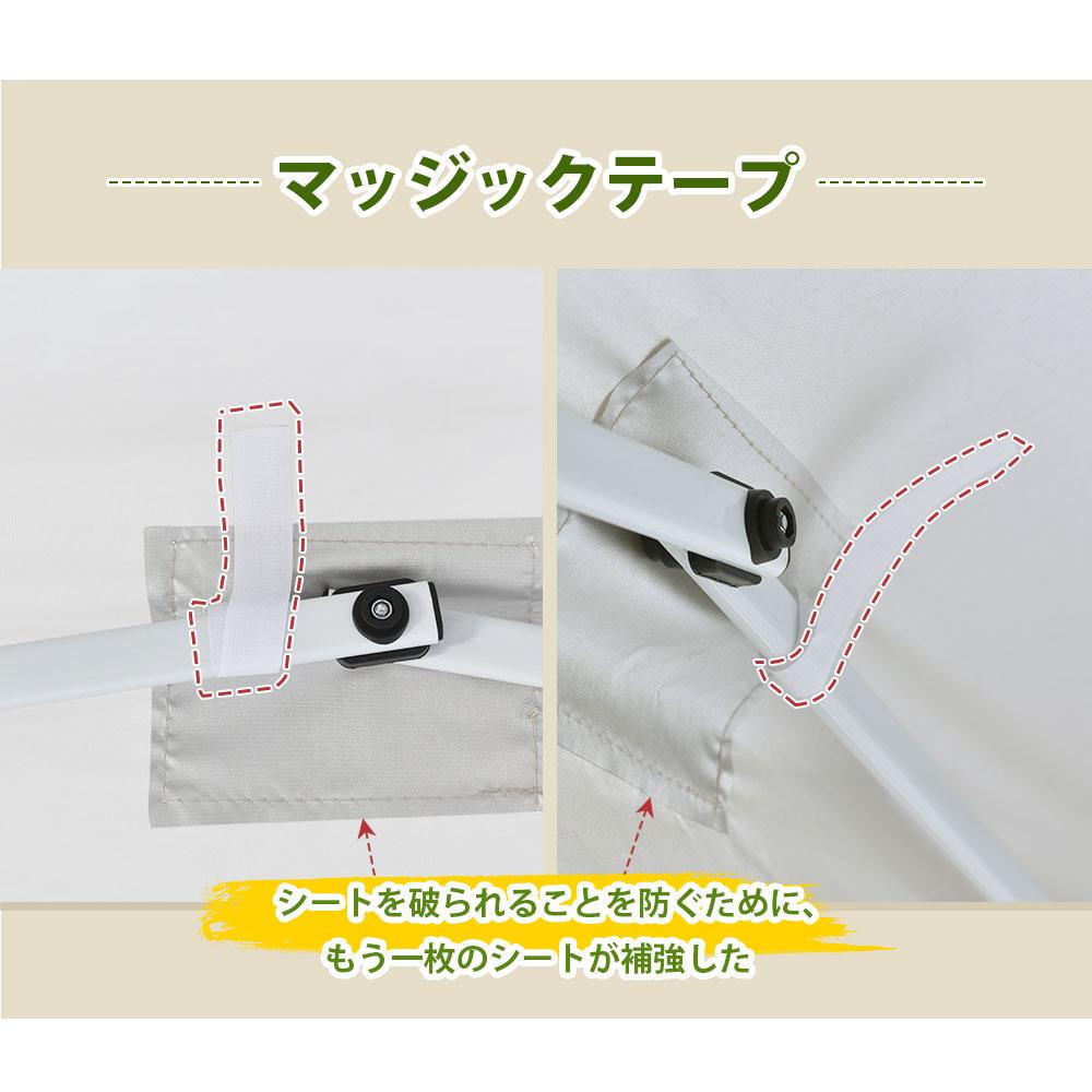 【ネイビーブルー】タープテント 3m サイドシート1枚付 UV加工 大型