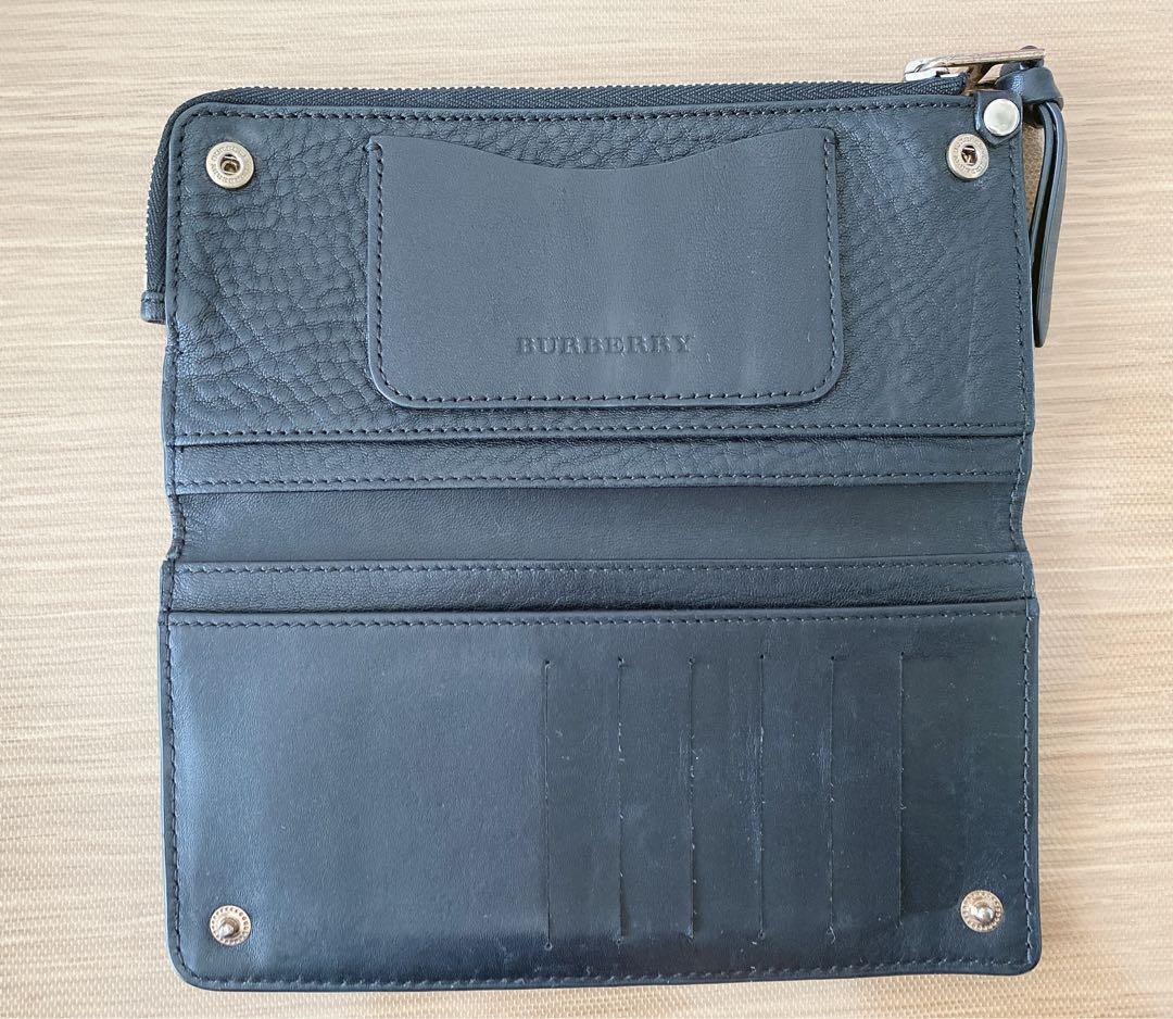 【Burberry】人気即売☆長財布 コンパクト財布 エル字ファスナー