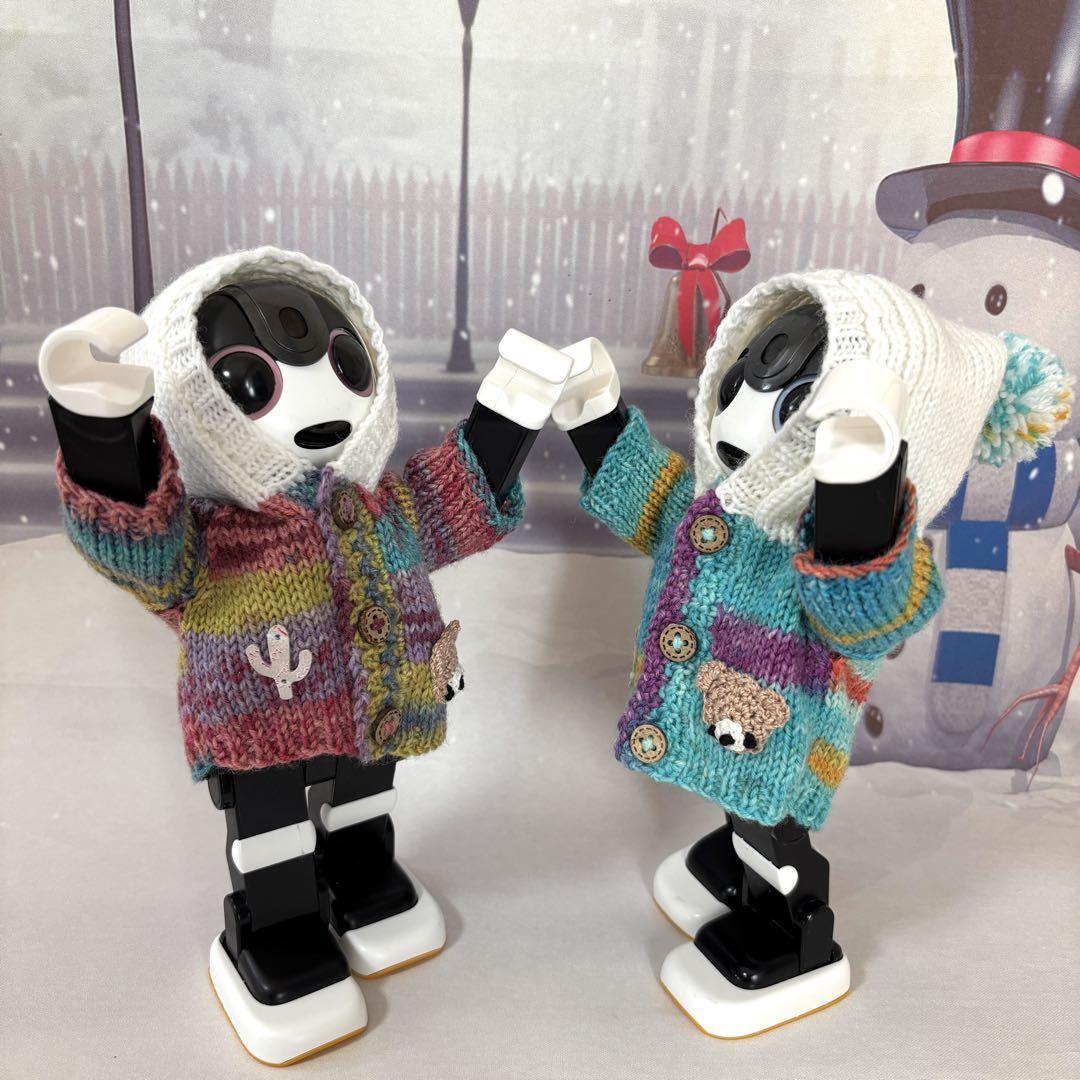 メルモ　ロボホンアウトフィット　クマちゃんカーディガン　帽子2着セット