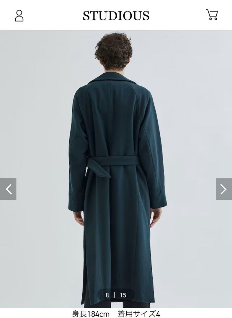 22aw juha STUDIOUS別注 BELTED OVER COAT