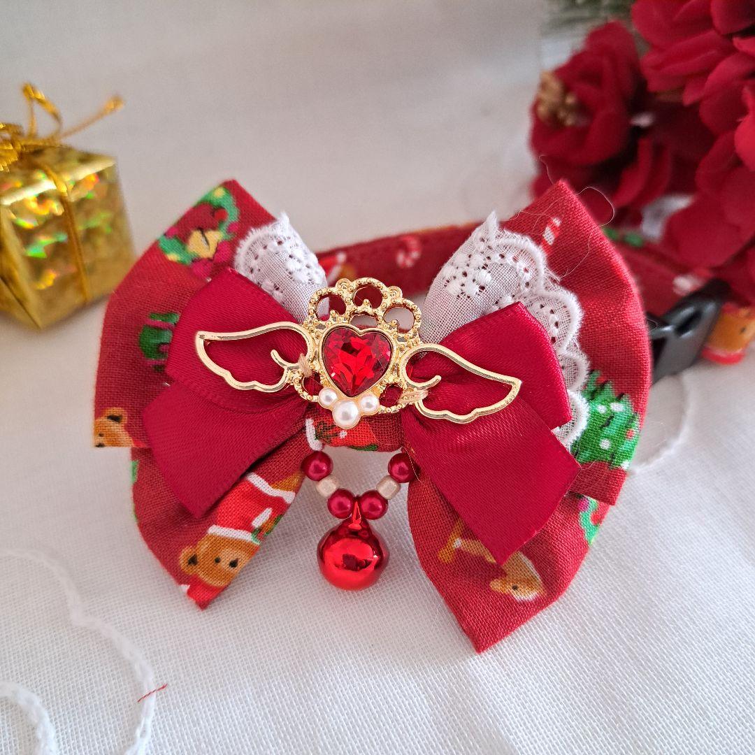 クリスマスシリーズ(小さいくまさん)わんちゃん猫ちゃん用首輪 クリスマスシリーズ(小さいくまさん)わんちゃん猫ちゃん用首輪