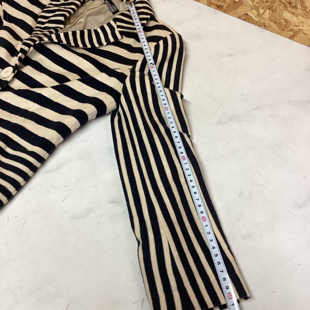 LOVE MOSCHINO テーラードジャケット　サイズ42 ボーダー（な92）