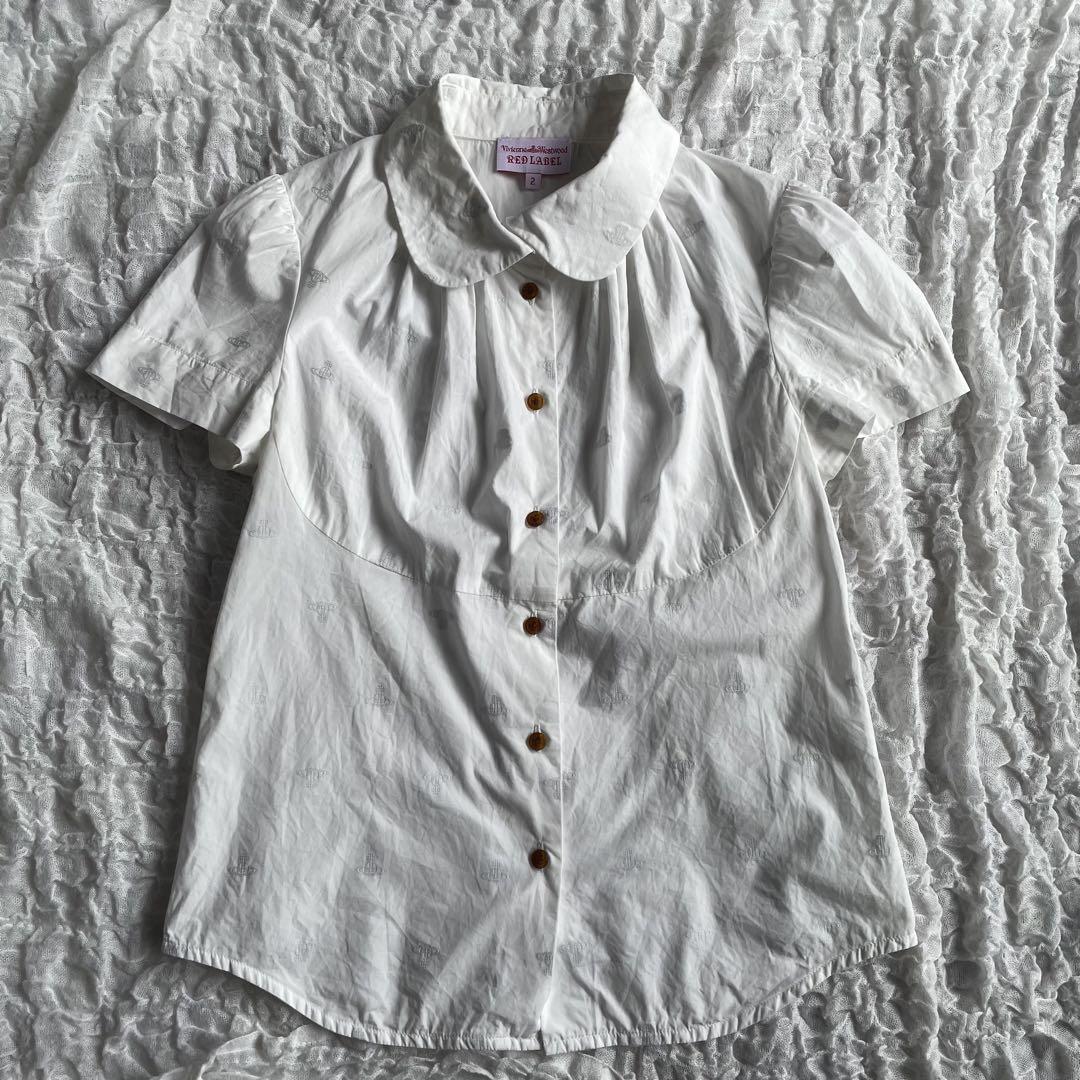 vivienne westwood ベロア パフスリーブ 半袖ブラウス vivienne westwood ベロア パフスリーブ 半袖ブラウス（シャツ
