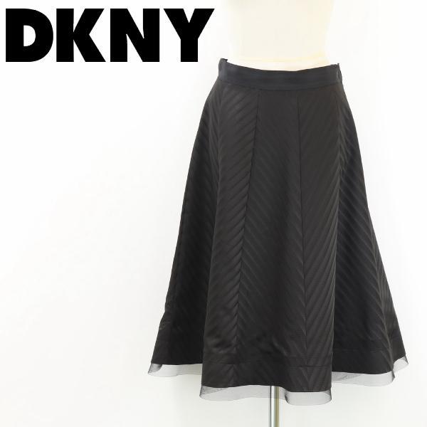 B6640■DKNY ダナキャラン 総柄 ゴアード スカート 4