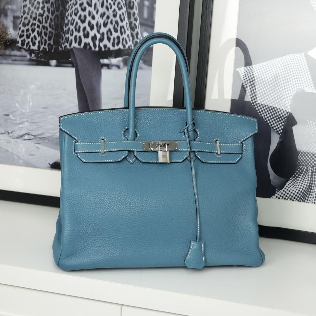 HERMES エルメス バーキン35 トリヨンクレマンス ブルージーン