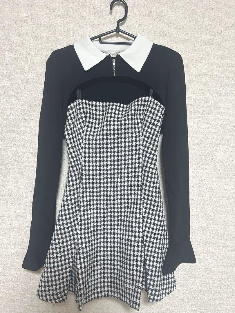 Randy Houndstooth ensemble ワンピース